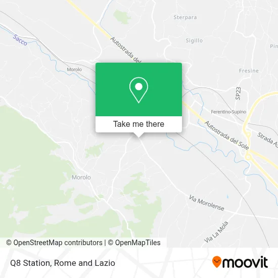 Q8 Station map