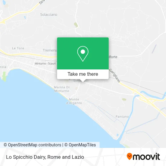 Lo Spicchio Dairy map