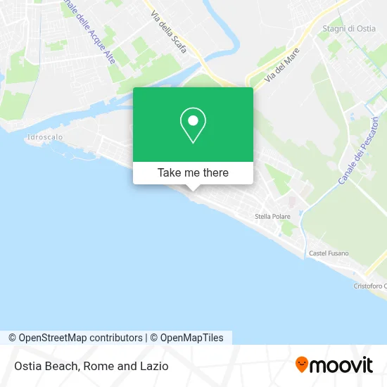 Ostia Beach map