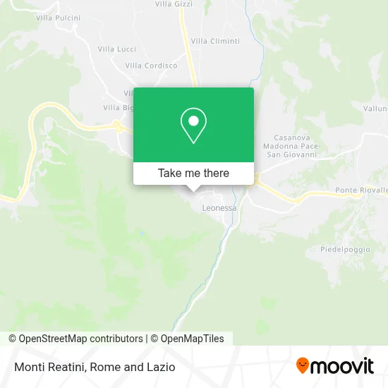 Monti Reatini map