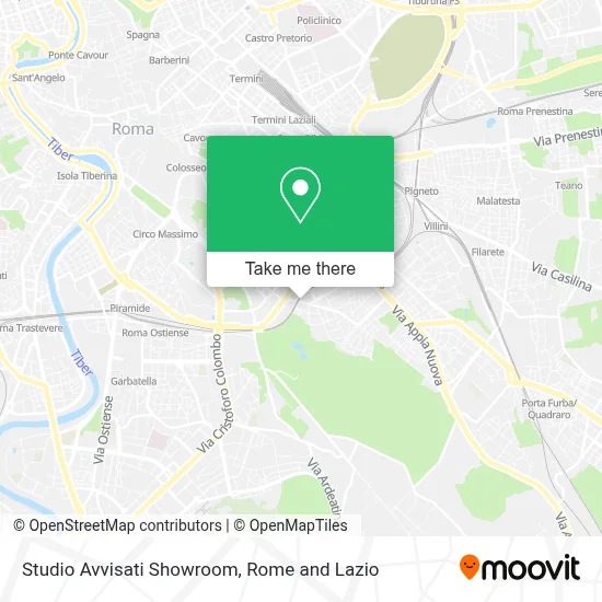 Studio Avvisati Showroom map
