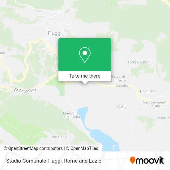 Stadio Comunale Fiuggi map
