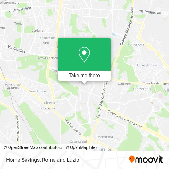 Home Savings map