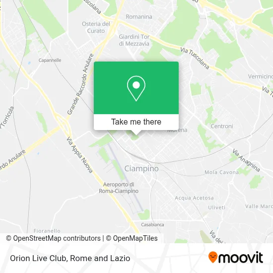 Orion Live Club map