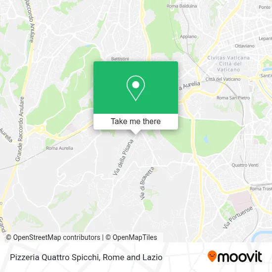 Pizzeria Quattro Spicchi map