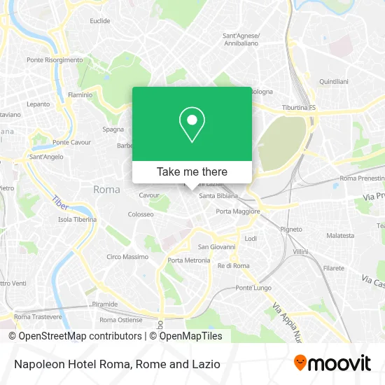 Napoleon Hotel Roma map