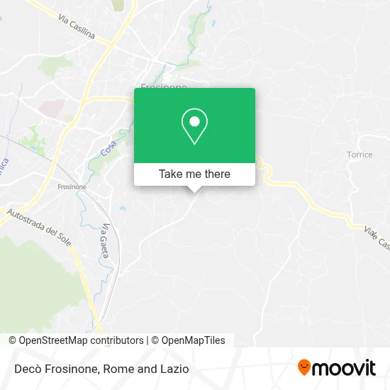 Decò Frosinone map