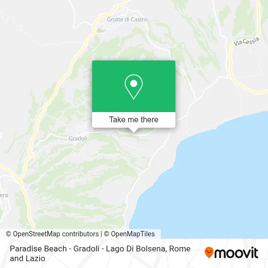 Paradise Beach - Gradoli - Lago Di Bolsena map