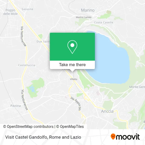 Visit Castel Gandolfo map