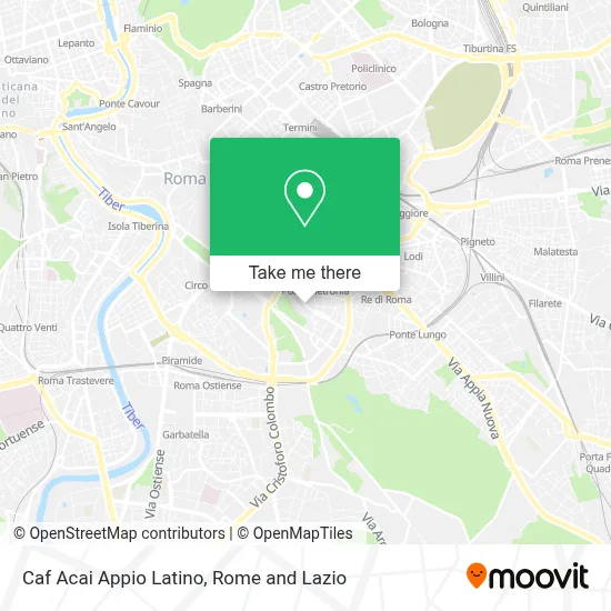 Caf Acai Appio Latino map