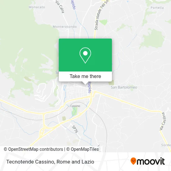 Tecnotende Cassino map