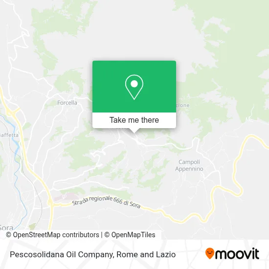 Pescosolidana Oil Company map