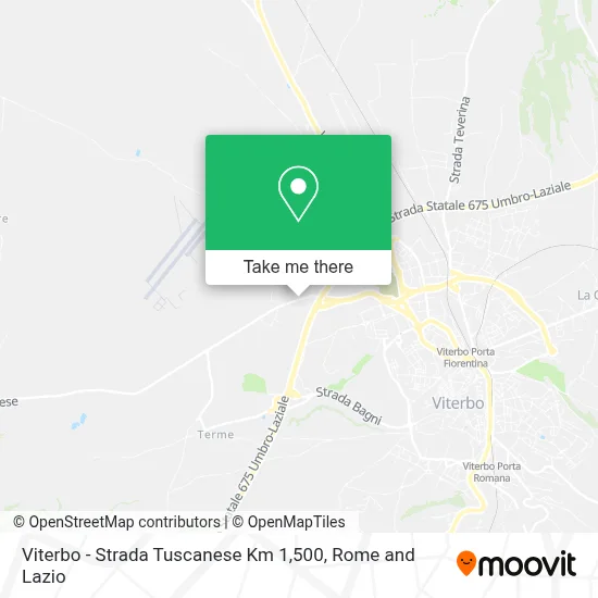 Viterbo - Strada Tuscanese Km 1,500 map