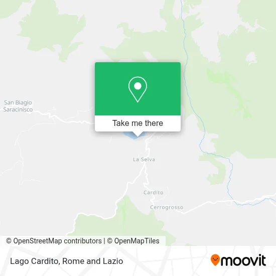 Lago Cardito map