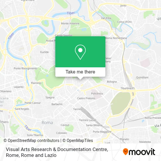 Visual Arts Research & Documentation Centre, Rome map