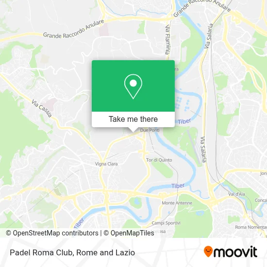 Padel Roma Club map