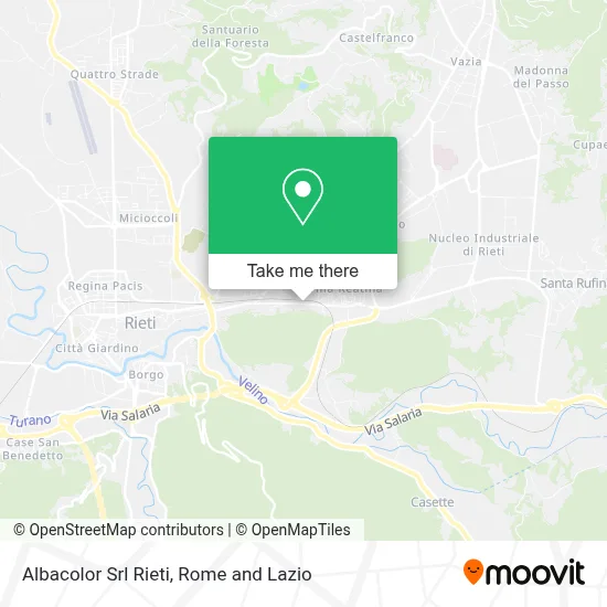 Albacolor Srl Rieti map