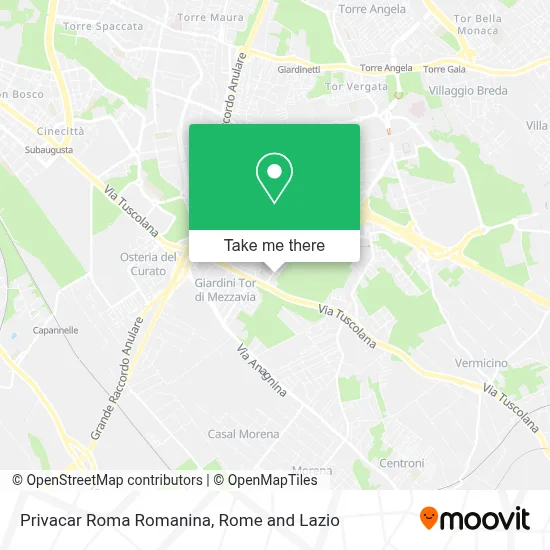 Privacar Roma Romanina map