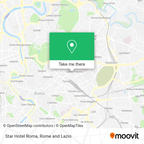 Star Hotel Roma map