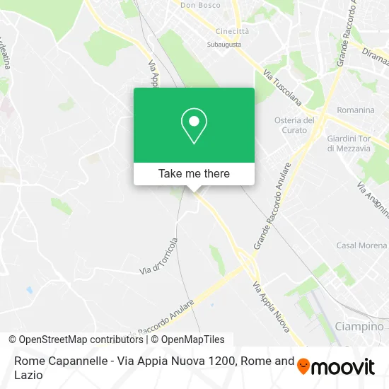 Rome Capannelle - Via Appia Nuova 1200 map