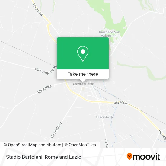 Stadio Bartolani map