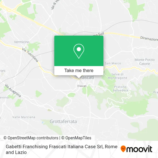 Gabetti Franchising Frascati Italiana Case Srl map