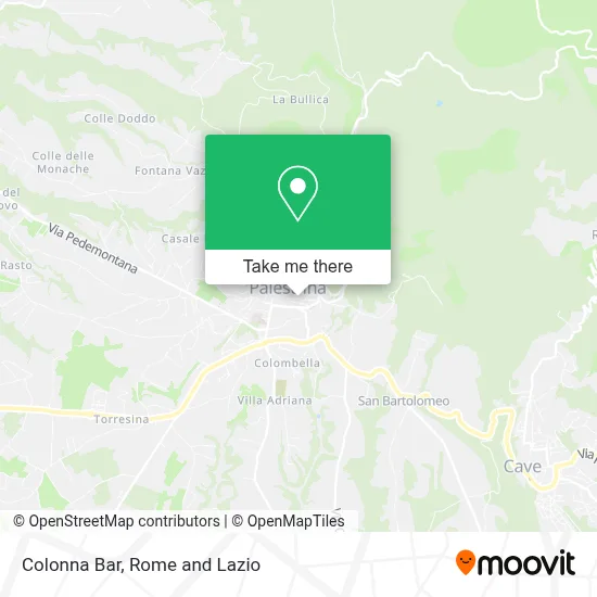 Colonna Bar map