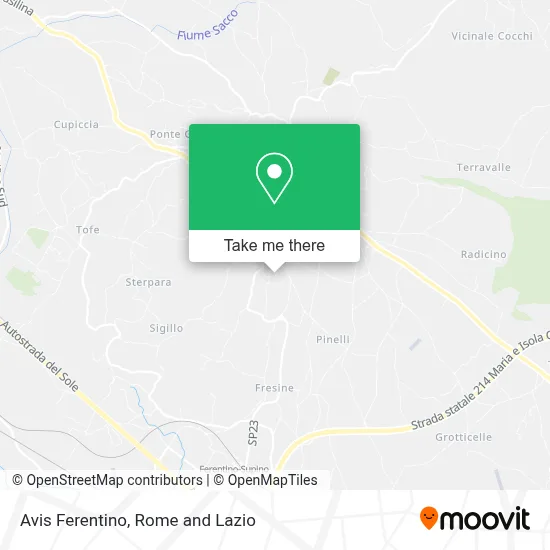 Avis Ferentino map