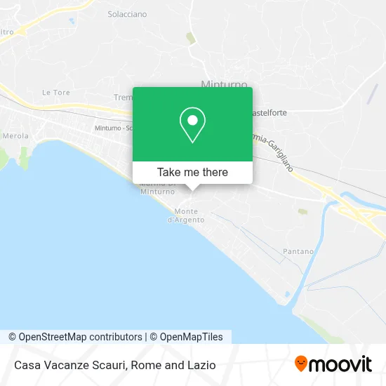 Casa Vacanze Scauri map