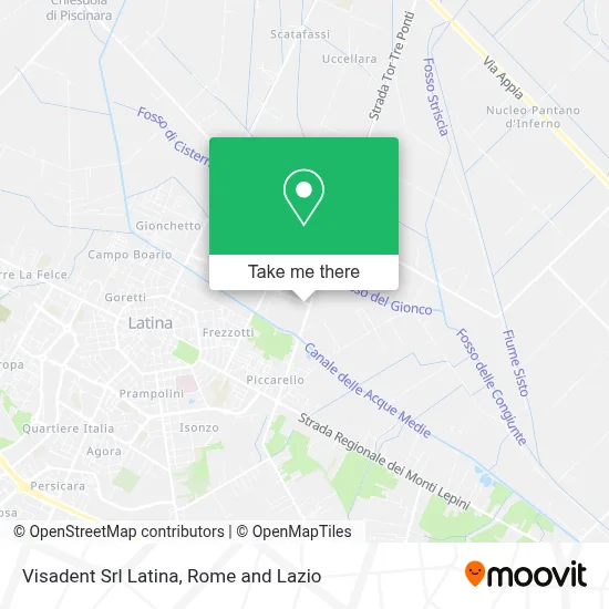 Visadent Srl Latina map