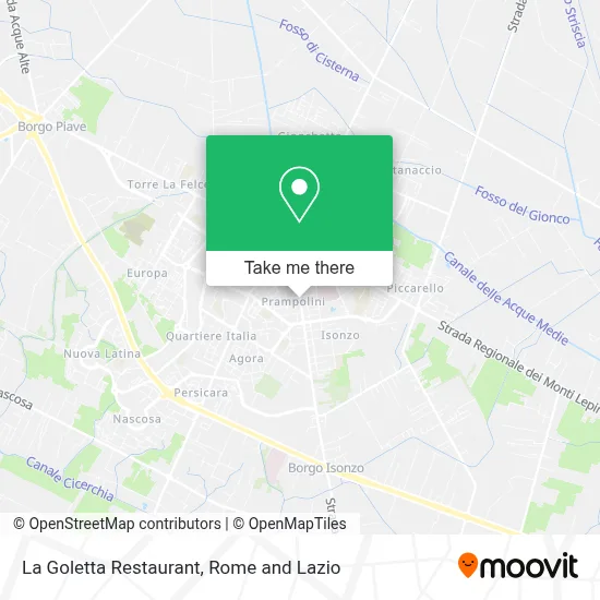 La Goletta Restaurant map