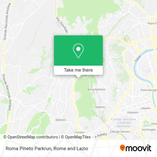 Roma Pineto Parkrun map