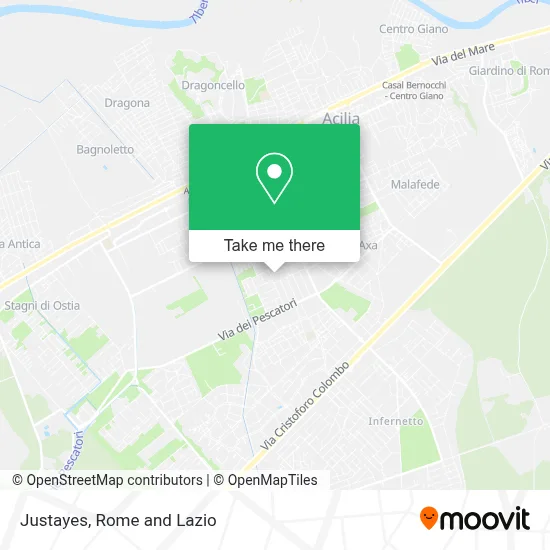 Justayes map