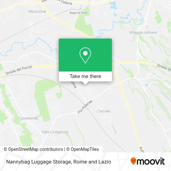 Nannybag Luggage Storage map
