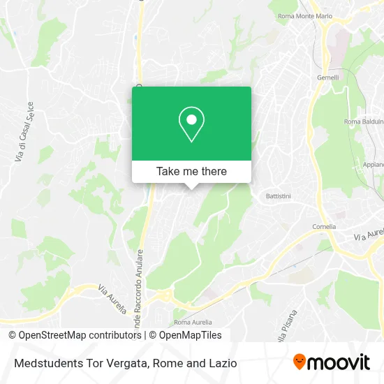 Medstudents Tor Vergata map
