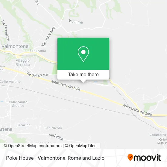 Poke House - Valmontone map