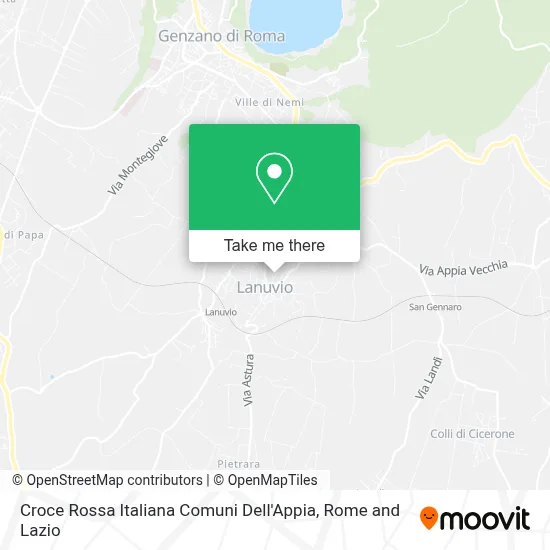 Croce Rossa Italiana Comuni Dell'Appia map