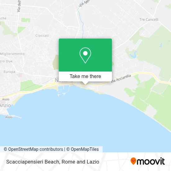 Scacciapensieri Beach map