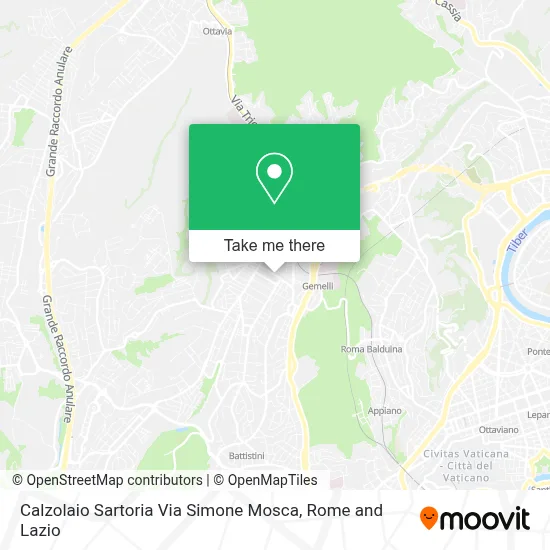 Calzolaio Sartoria Via Simone Mosca map