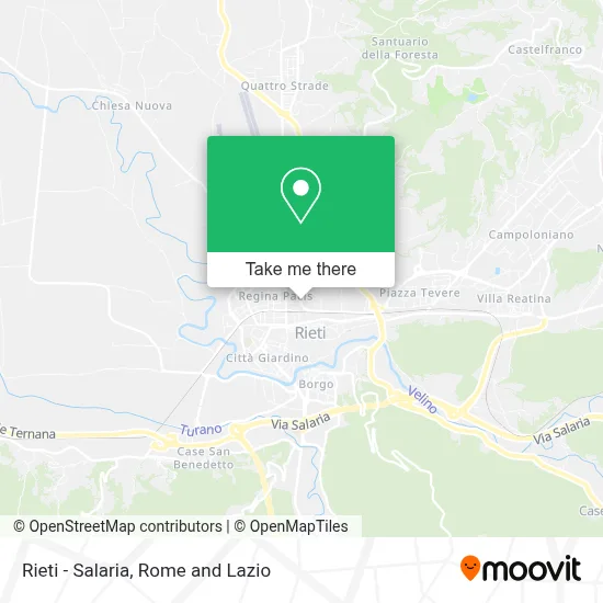 Rieti - Salaria map