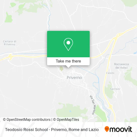 Teodosio Rossi School - Priverno map