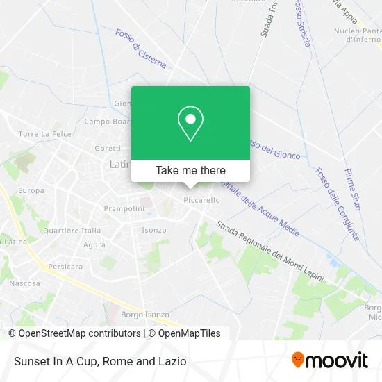 Sunset In A Cup map
