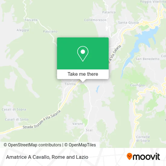 Amatrice A Cavallo map