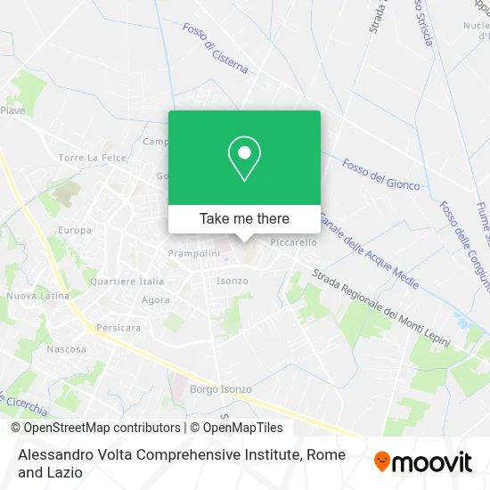 Alessandro Volta Comprehensive Institute map