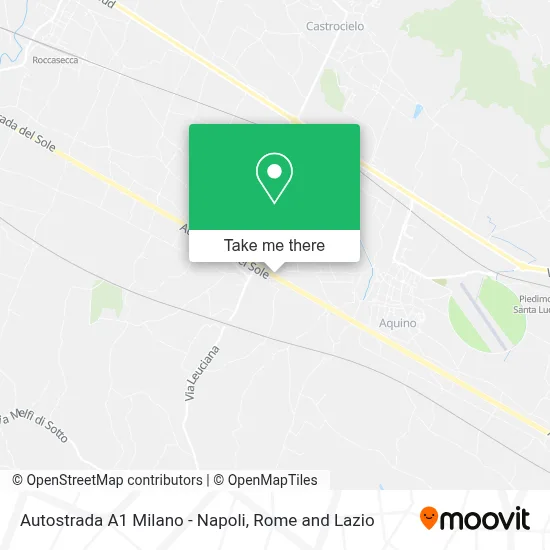 Autostrada A1  Milano - Napoli map