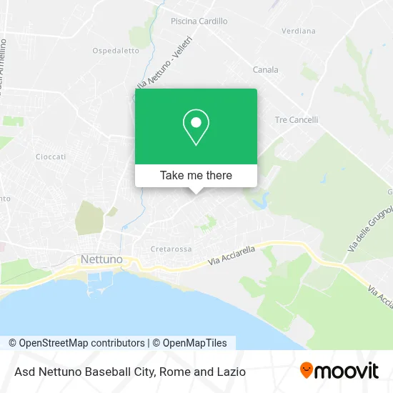 Asd Nettuno Baseball City map