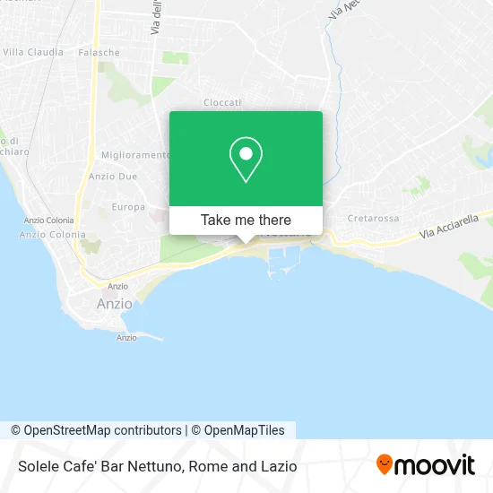 Solele Cafe' Bar Nettuno map