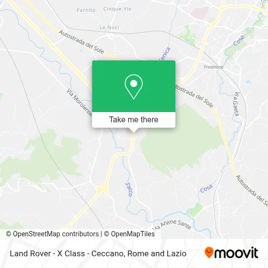 Land Rover - X Class - Ceccano map