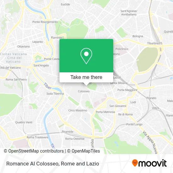 Romance Al Colosseo map