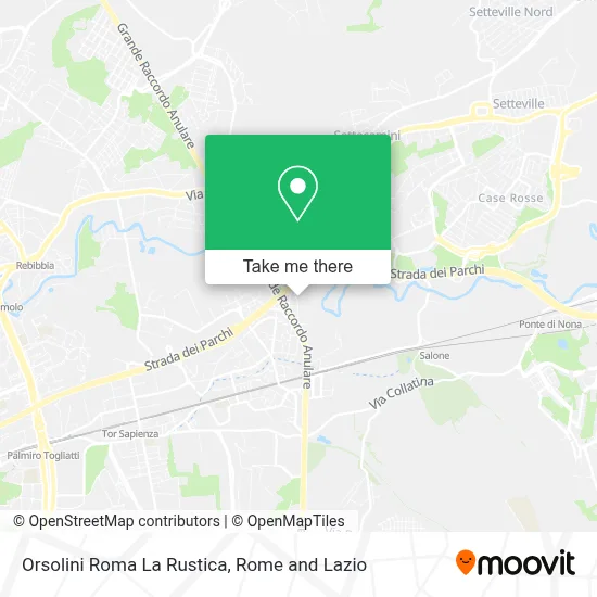 Orsolini Roma La Rustica map